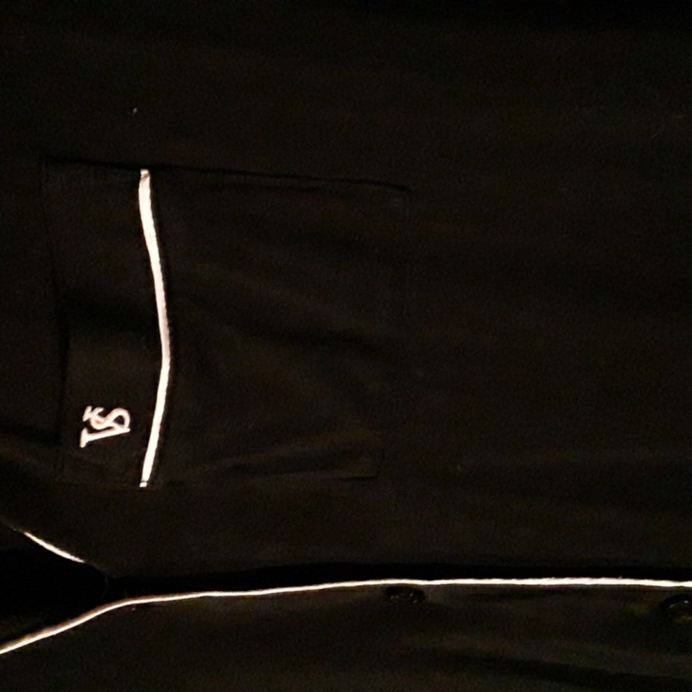 Victoria's Secret Small Black With Pink Trim Long Sleeve Button down Nightshirt - Picture 6 of 12